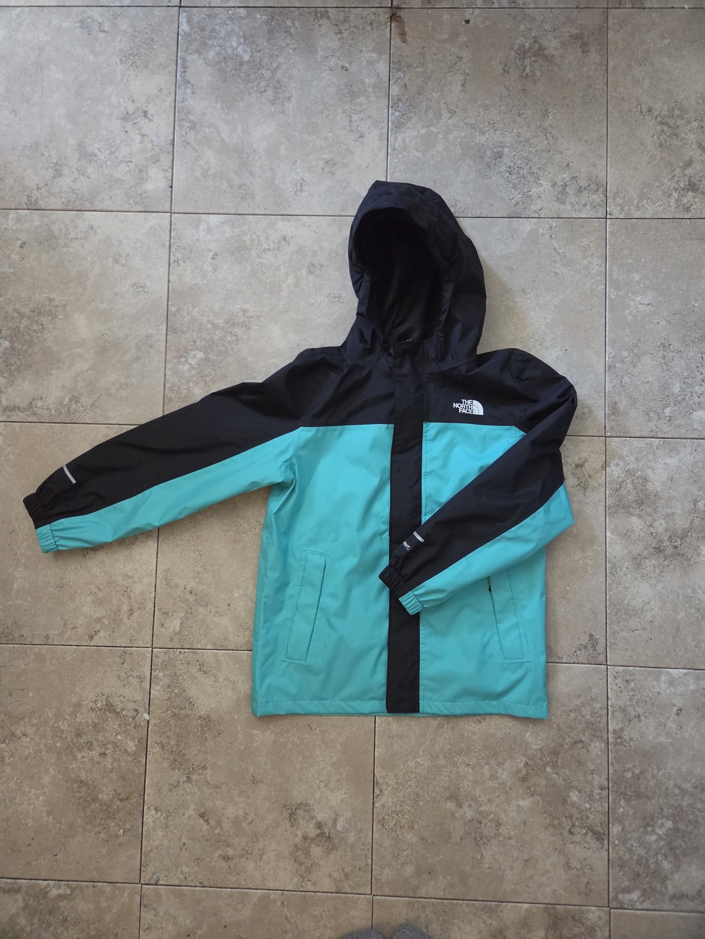 The North Face Kids' Teal & Black Windbreaker Jacket Size 6
